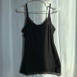 Maurices Cami Tank Top Adjustable Straps Lace Edge